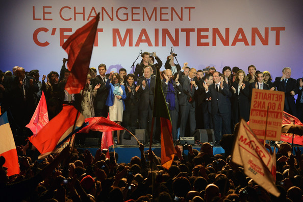 French Leftists Celebrate the Victory Socialist President Elect Francois Hollande